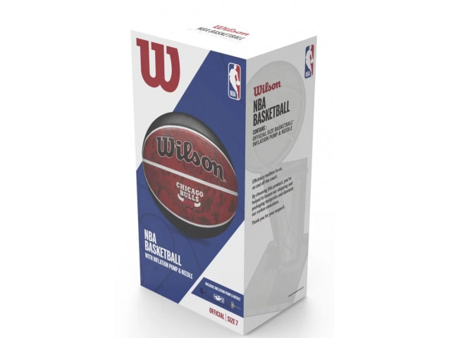 Wilson NBA Team Tribute With Ball Pump - Універсальний Баскетбольний М'яч з Насосом