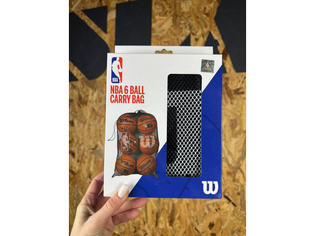Wilson NBA 6 Ball Mesh Carry Bag Black - Сітка  Для М'ячів