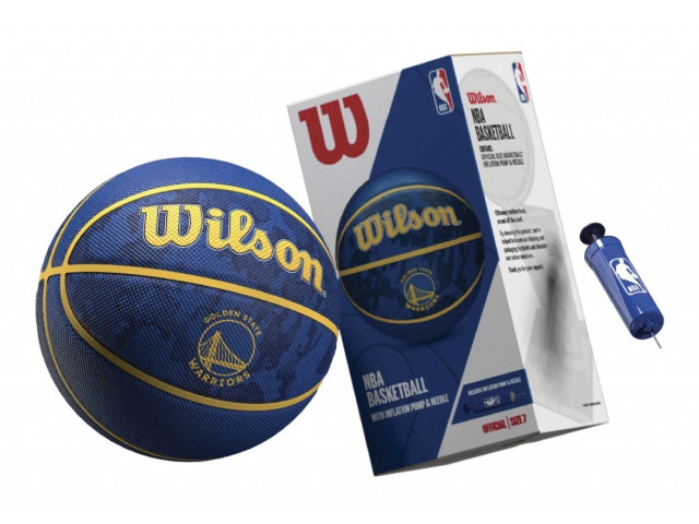 Wilson NBA Team Tribute With Ball Pump - Універсальний Баскетбольний М'яч з Насосом
