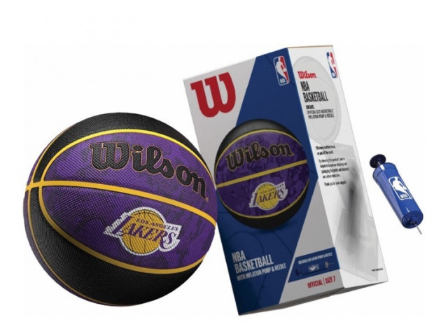 Wilson NBA Team Tribute With Ball Pump - Універсальний Баскетбольний М'яч з Насосом
