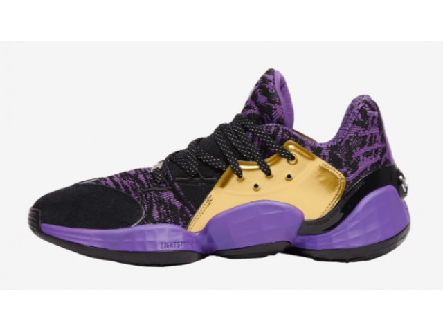 adidas Harden Vol. 4 EH2456 James Harden Black Active Purple Metallic Gold Metallic Silver STAR WARS LIGHTSABER PURPLE