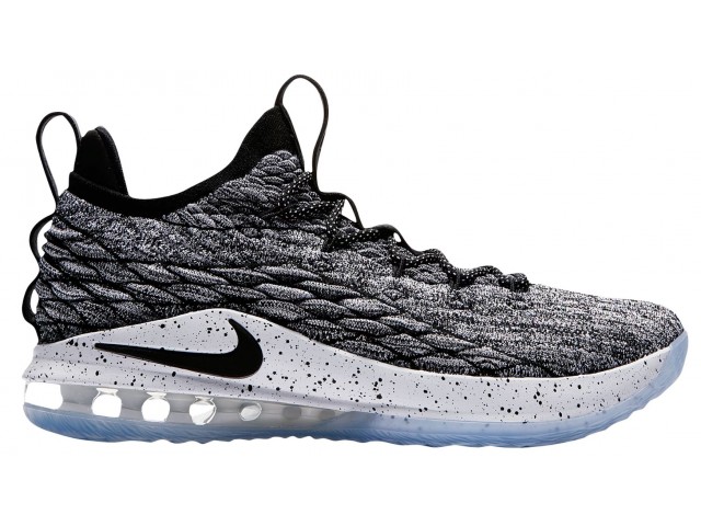 NIKE LEBRON 15 LOW 1755002 Lebron James Black White Available to Ship Early May