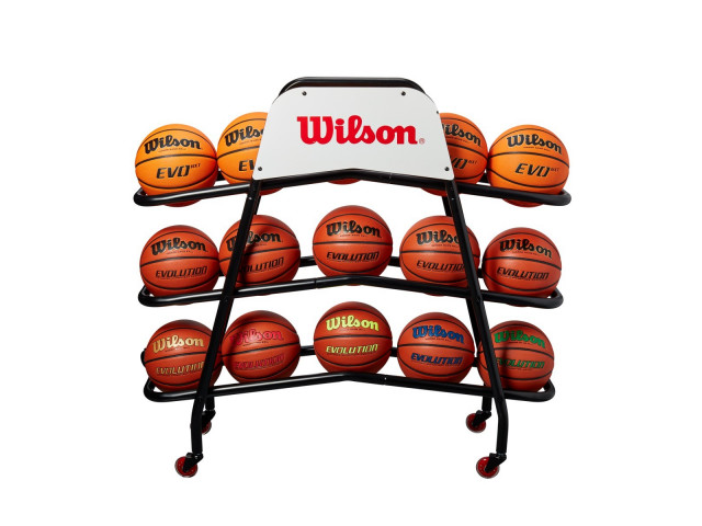 Wilson Deluxe Basketball Cart - Стойка на 15 мячей